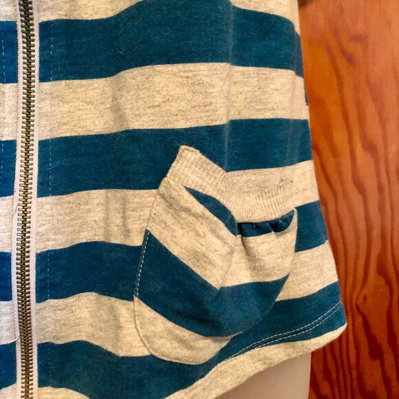 Vintage Y2K Love on a Hanger Striped zip up hoodie with two pockets, Size S - Picture 5 of 7
